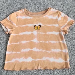 Butterfly Tie dye Crop Top